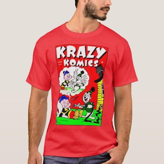 Classic Krazy Komics T-Shirt uit 1940 (Voorkant)