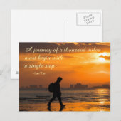 Classic Lao Tzu Journey Quote Briefkaart (Voorkant / Achterkant)