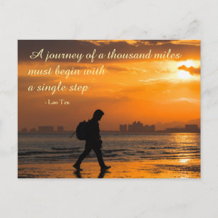 Classic Lao Tzu Journey Quote Briefkaart