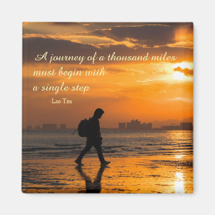 Classic Lao Tzu Journey Quote Magneet