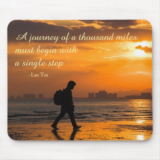 Classic Lao Tzu Journey Quote Muismat (Voorkant)