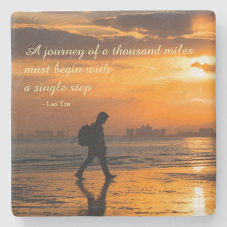 Classic Lao Tzu Journey Quote Stenen Onderzetter