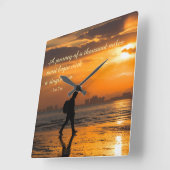 Classic Lao Tzu Journey Quote Vierkante Klok (Hoek)