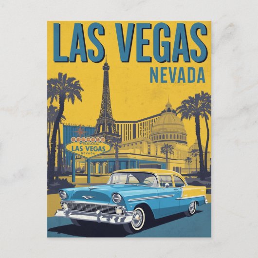 Classic Las Vegas Nevada Travel Briefkaart (Voorkant)