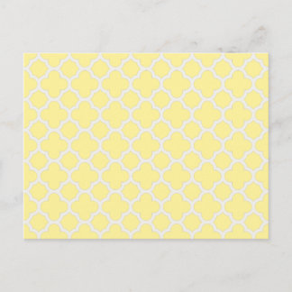 Classic Lattice quatrefoil in Canarische geel Briefkaart