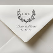 Classic Laurel Wedding Initiaal Monogram Zelfinktende Stempel