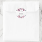 Classic Lavendel Flowers Ronde Sticker (Tas)