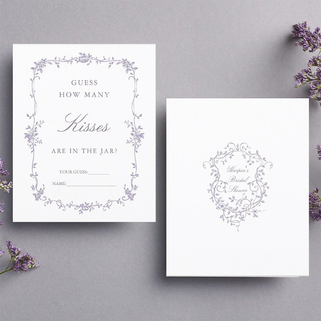 Classic Lavender 'Guess How Many' Bridal Game (Creator heeft geüpload)