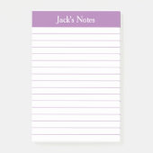 Classic Lavender Lined Personalized Post-it® Notes (Voorkant)