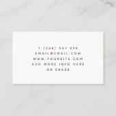 Classic Lawn Care Services Leaf Logo Minimalistisc Visitekaartje (Achterkant)