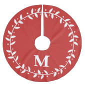 Classic Leafy Wreath & Familie Initiaal Letter Kerstboom Rok (Voorkant)