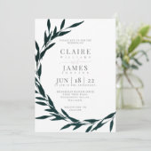 Classic Leaves dromerig drama Emerald Green, Invit Kaart (Staand voorkant)