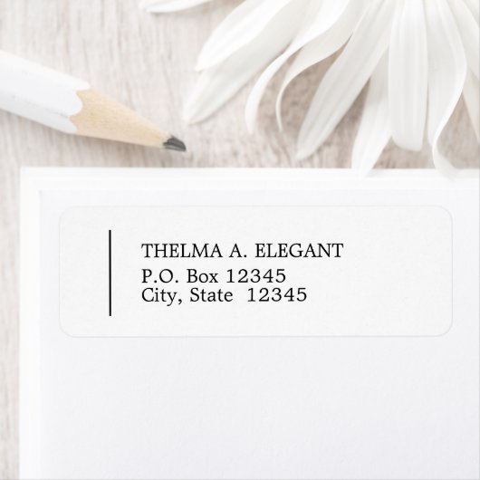 Classic Left Aligned Return Address Label (Insitu)