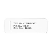 Classic Left Aligned Return Address Label (Voorkant)