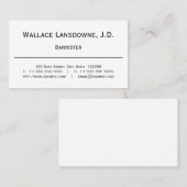 Classic Legal Professional Visitekaartje (Voorkant / Achterkant)