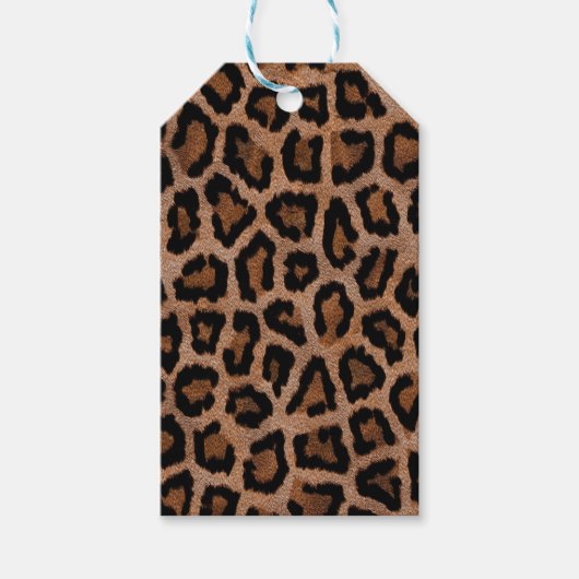 Classic Leopard Pattern Animal Print Cadeaulabel (Voorkant)