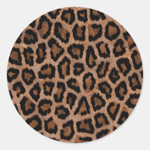 Classic Leopard Pattern Animal Print Ronde Sticker