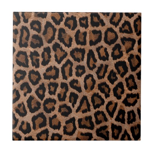 Classic Leopard Pattern Animal Print Tegeltje (Voorkant)