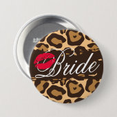 Classic Leopard Print Bride Button (Voorkant /achterkant)