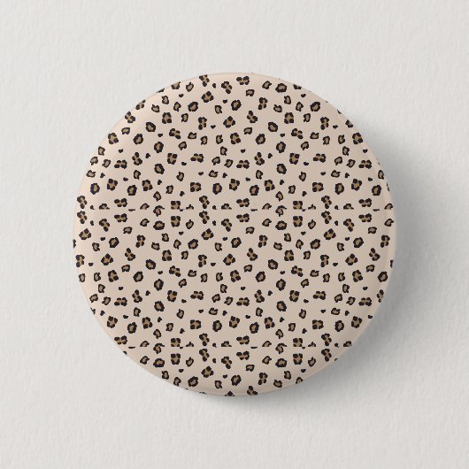 Classic Leopard Print Buttonnen Ronde Button 5,7 Cm (Voorkant)