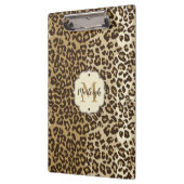 Classic leopard Print Custom Monogram Name Klembord (Links)