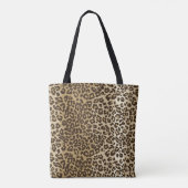 Classic leopard Print Custom Monogram Name Tote Bag (Achterkant)