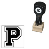 Classic Letter P Initiaal Rubberstempel (Gestempeld)