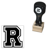 Classic Letter R Monogram Initiaal Rubberstempel (Gestempeld)