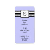 Classic Letter S Monogram Verticale Adresetiketten Etiket (Voorkant)