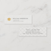 Classic Lichtgrijs Afstuderen Insert Naam Kaart Mini Visitekaartje (Voorkant / Achterkant)