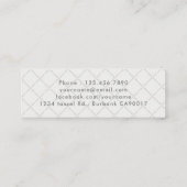 Classic Lichtgrijs Afstuderen Insert Naam Kaart Mini Visitekaartje (Achterkant)