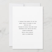 Classic Liefde Bedankt Foto Bruiloft Dank u Kaart (Achterkant)