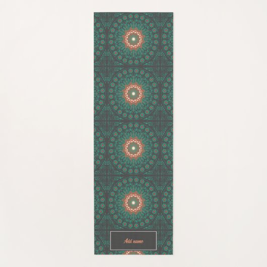 Classic Life Mandala patroon retro aangepaste naam Yogamat (Voorkant)