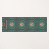 Classic Life Mandala patroon retro aangepaste naam Yogamat (Voorkant (horizontaal))