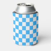 Classic light blue checkerboard  blikjeskoeler (Blikje Achterkant)