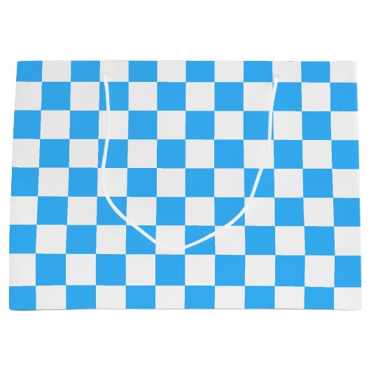 Classic light blue checkerboard  groot cadeauzakje (Voorkant)