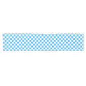 Classic light blue checkerboard  korte tafelloper (Horizontaal)