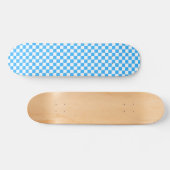 Classic light blue checkerboard  persoonlijk skateboard (Horizontaal)