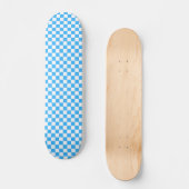 Classic light blue checkerboard  persoonlijk skateboard (Voorkant)