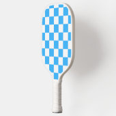 Classic light blue checkerboard pickleball paddle (Links)