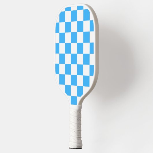 Classic light blue checkerboard  pickleball paddle (Links)