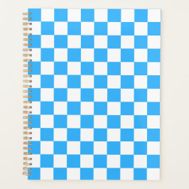 Classic light blue checkerboard  planner