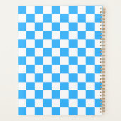 Classic light blue checkerboard  planner (Achterkant)