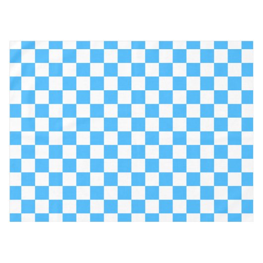 Classic light blue checkerboard  tafelkleed (Voorkant (Horizontaal))
