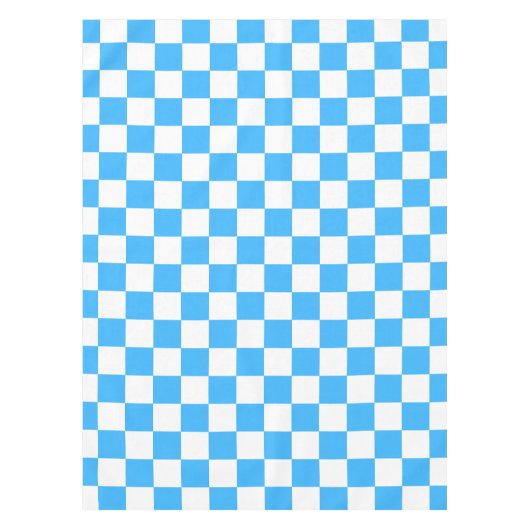 Classic light blue checkerboard  tafelkleed (Voorkant)