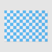Classic light blue checkerboard tissuepapier (Voorkant)