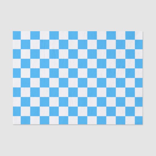 Classic light blue checkerboard  tissuepapier (Voorkant)
