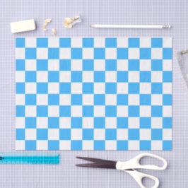 Classic light blue checkerboard  tissuepapier