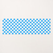 Classic light blue checkerboard  yogamat (Achterkant (horizontaal))