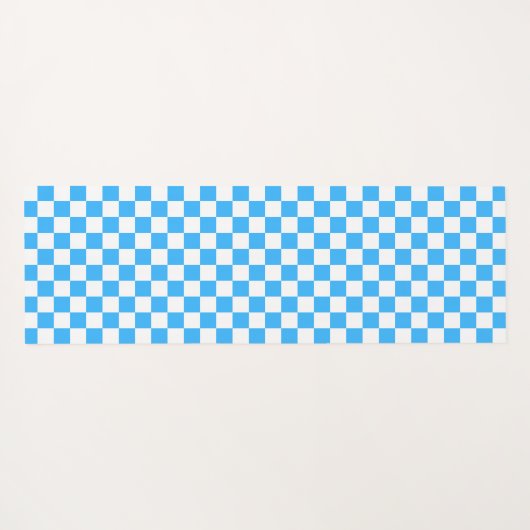 Classic light blue checkerboard  yogamat (Achterkant (horizontaal))